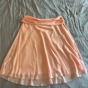 Reformation Peach-Pink Circle Skirt
